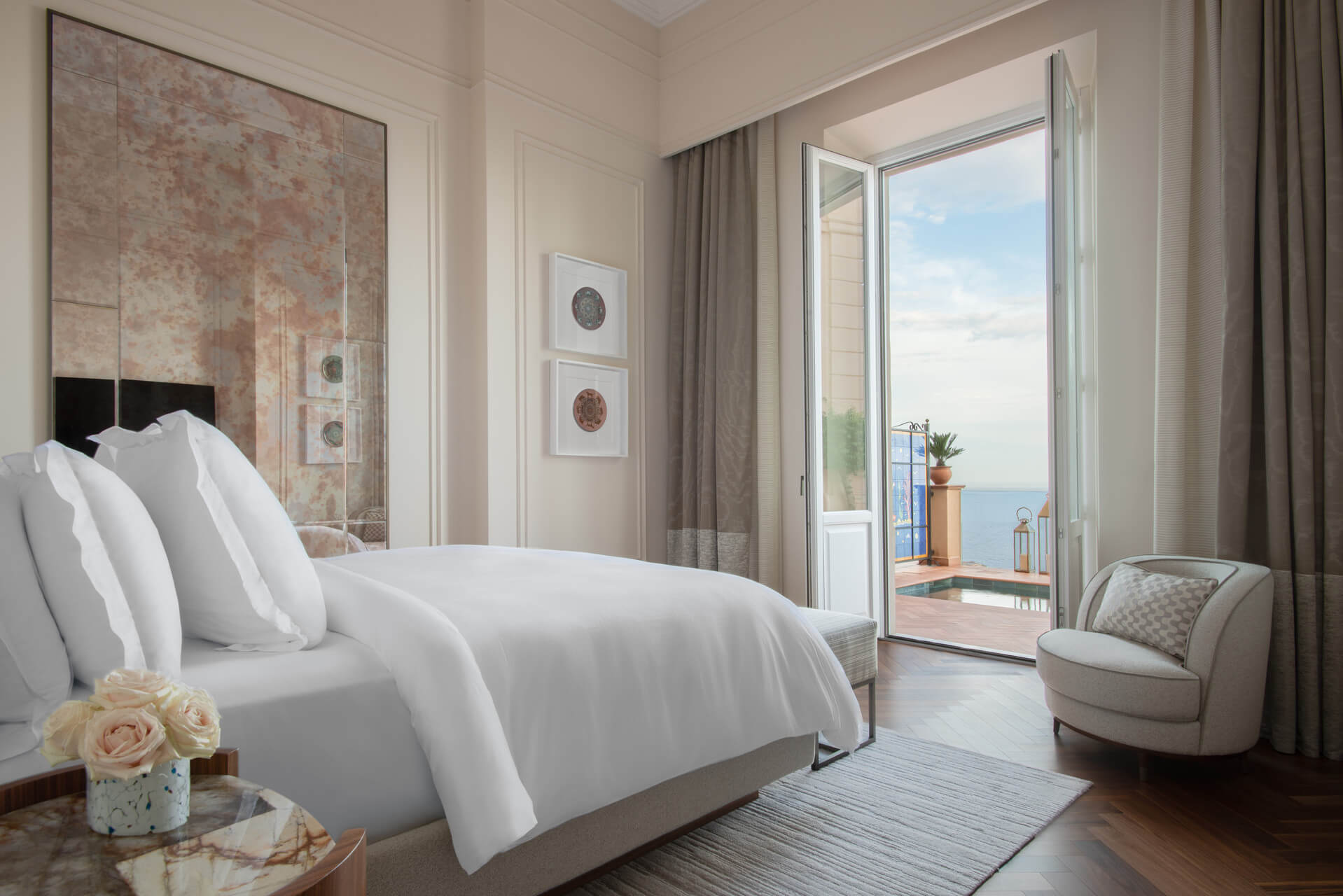 San Domenico Palace – Sea-view Suite with Terrace, Four Seasons Sicily Sea-view suite at San Domenico Palace in Taormina with private terrace overlooking the Ionian Sea
